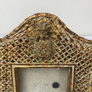 Heavy Brass Hollywood Regency Double Photo Frame 90s 4x6